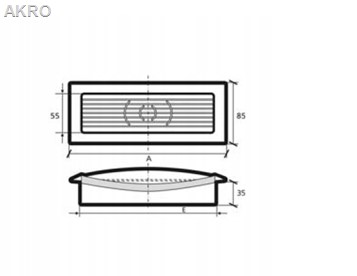 Kratka wentylacyjna KW-12/6 12x6cm